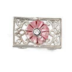 Messing-Kristall-Strass-Rechteck mit Blumen-Mehrstrang-Verbindungen&nbsp;KK-P306-18P