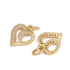 Pendentifs avec zircon cubiques à micro-pavés en laiton&nbsp;ZIRC-I367-05G-02