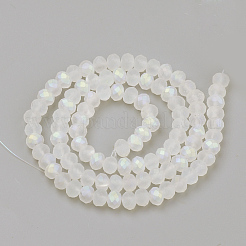 Chapelets de perles en verre électroplaqué&nbsp;X-EGLA-S141-6mm-01E