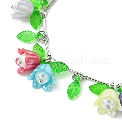 Catene a maglie in ottone bracciali con ciondoli&nbsp;BJEW-JB11524-02