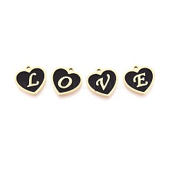 26 pendentif en émail en acier inoxydable 304&nbsp;STAS-T064-70G