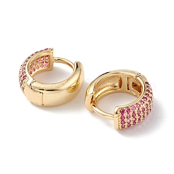 Boucles d'oreilles créoles en zircone cubique&nbsp;EJEW-M216-01B