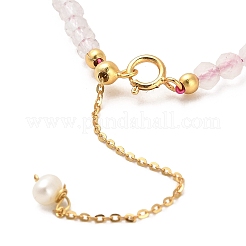 Armbänder aus Perlen aus natürlichem Rosenquarz&nbsp;BJEW-E098-13G