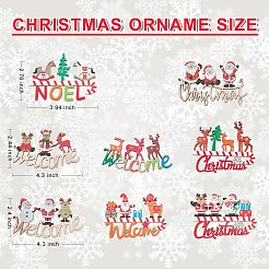 Panneau de porte en bois décoratif de noël de style 8pcs 8&nbsp;sgFIND-SZ0005-74