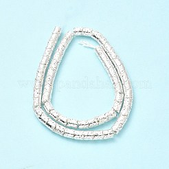Fili di perle di roccia lavica naturale elettrodeposta&nbsp;G-G984-03S