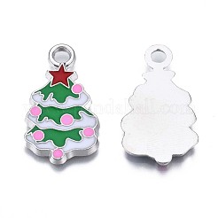 Weihnachtsbaum Legierungsemailleanhänger&nbsp;X-ENAM-R041-18