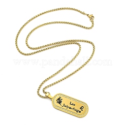 Collier avec pendentif en acier inoxydable 304 micro pavé de zircones cubiques transparentes pour femmes et hommes&nbsp;LS-NJEW-U007-01B