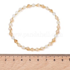 Bracelets extensibles en perles de citrine naturelle pour femmes&nbsp;BJEW-JB13541-02
