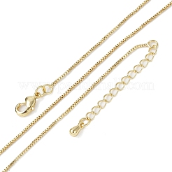 Collares de cadena de caja de latón para mujer&nbsp;NJEW-D302-42G