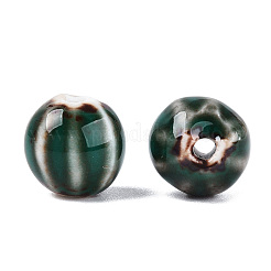 Perles ondulées en porcelaine vintage&nbsp;PORC-N013-11D