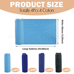 4 pieza de parches de tela vaquera de 4 colores para planchar y coser&nbsp;SENE-TA0001-04
