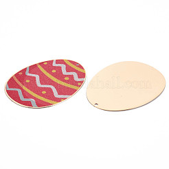 Pendentifs en laiton peints&nbsp;KK-N223-20-06-NR