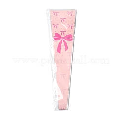 Mangas de flores de cono de PE transparente con estampado de lazo&nbsp;ABAG-FZC0002-001E