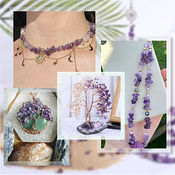 4 Strang natürliche Amethyst-Chip-Perlenstränge&nbsp;G-SC0002-67