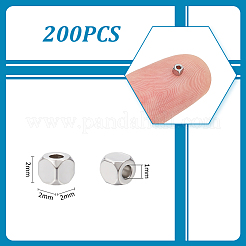 200 Stück 201 Edelstahlperlen&nbsp;FIND-UN0003-80