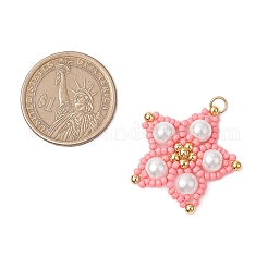 Pendenti a forma di stella con perline di vetro&nbsp;PALLOY-MZ00524-04