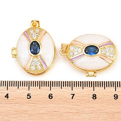 Pendentifs de médaillon en laiton&nbsp;KK-D232-12G-02