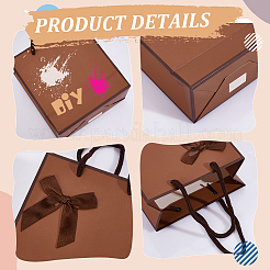 Rechteckige Geschenk-Aufbewahrungstüten aus Papier mit Griff&nbsp;CARB-WH0017-13C