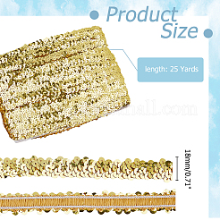 Polyester mit Pailletten-Spitzenbesatzband&nbsp;OCOR-WH0101-90E