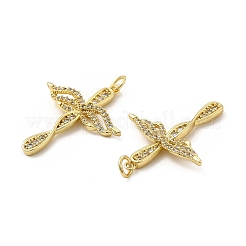 Colgante micropavé cubic zirconia de latón&nbsp;KK-E068-VB087