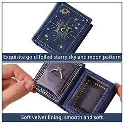 Boîtes de rangement pour pinces à cravates en cuir PU en forme de livre&nbsp;CON-CA0001-034A