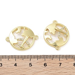Gestell aus Messing mit Pflastersteinen aus klarem Zirkonia&nbsp;KK-Z064-43G