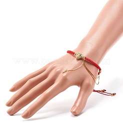 Armband aus Messing mit Leoparden- und Kettenmikropave und Zirkonia für Mädchen und Frauen&nbsp;BJEW-JB06979
