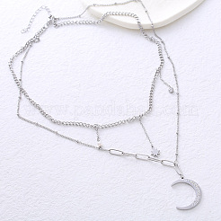 Collana a strati con luna europea per donna&nbsp;CO2493-1