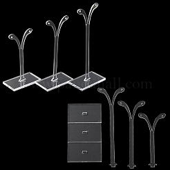 3 espositore per orecchini in plastica di 3 dimensioni&nbsp;EDIS-YW0001-03