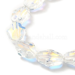 Transparentes perles de verre de galvanoplastie brins&nbsp;EGLA-F159-AB01
