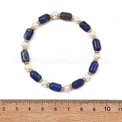 Stretcharmbänder aus natürlichem Lapislazuli&nbsp;BJEW-JB13865-02