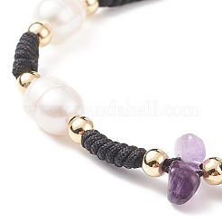 Braccialetti di perline intrecciate con pietre miste naturali e sintetiche&nbsp;BJEW-JB08719-04