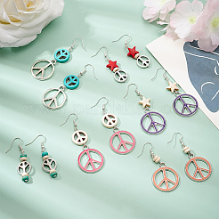 Kit fai da te per realizzare orecchini a tema pace&nbsp;DIY-SC0013-53