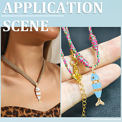6 pendentif en laiton bicolore serti de micro-pavés de zircone cubique&nbsp;KK-BBC0028-95