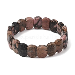 Pulseras elásticas unisex con cuentas de rodonita natural&nbsp;G-K303-01G