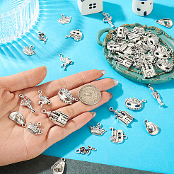 60 pz 10 stili pendenti in lega di stile tibetano&nbsp;TIBE-TA0001-37