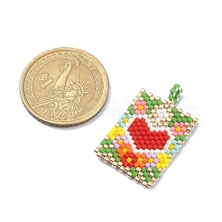 Perles de rocailles à motif de métier à tisser japonais faites à la main&nbsp;PALLOY-MZ00105-01