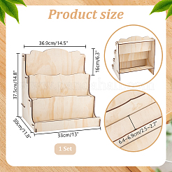 3-fach-Holzdisplayständer zur Postkartenaufbewahrung&nbsp;ODIS-WH0030-116