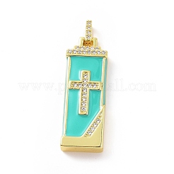 Pendentifs en laiton zircone cubique&nbsp;KK-G460-04G