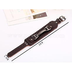 Braccialetti intrecciati in pelle di mucca&nbsp;FS-WG8B33A-01