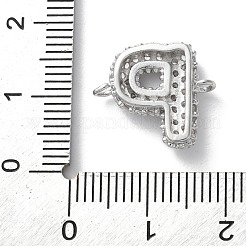 Liens lettres en laiton micro pavé de zircones cubiques&nbsp;KK-I717-04P-P