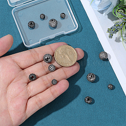 12 pièces 3 styles en laiton micro pavé de perles de zircone cubique&nbsp;KK-PH0004-88B