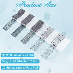 10 Rolle Nagelfolie mit Blumenmotiv aus Haustierspitze. Blumen-Transferpapier&nbsp;STIC-SP0001-19
