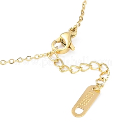 Pulseras con dije de lazo de acero inoxidable 304 con revestimiento iónico (IP) para mujer&nbsp;BJEW-K254-15G