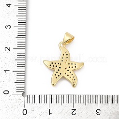 Pendentifs avec zircon cubiques à micro-pavés en laiton&nbsp;KK-D317-073G