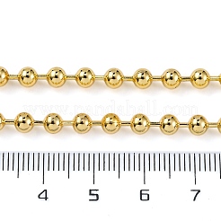 Gestellplattierte Kugelkettenhalsketten aus Messing für Damen&nbsp;NJEW-A035-04G-02