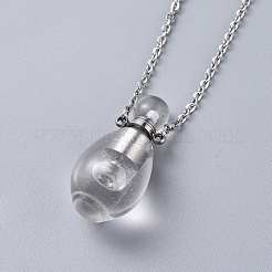 Colgantes de botella de perfume bañados a mano de lampwork&nbsp;NJEW-F251-10P