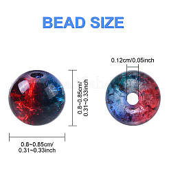DIY-Sets zum Basteln von Armbändern aus runden Crackle-Glasperlen&nbsp;DIY-YW0016-06