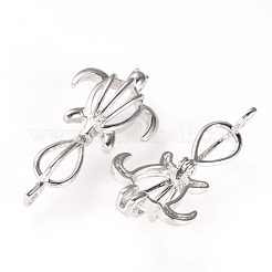 Ciondoli gabbia medaglione in ottone&nbsp;X-KK-R057-02P