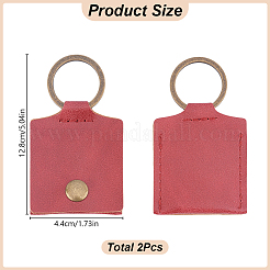 2 porte-clés en similicuir PU&nbsp;KEYC-GO0001-08